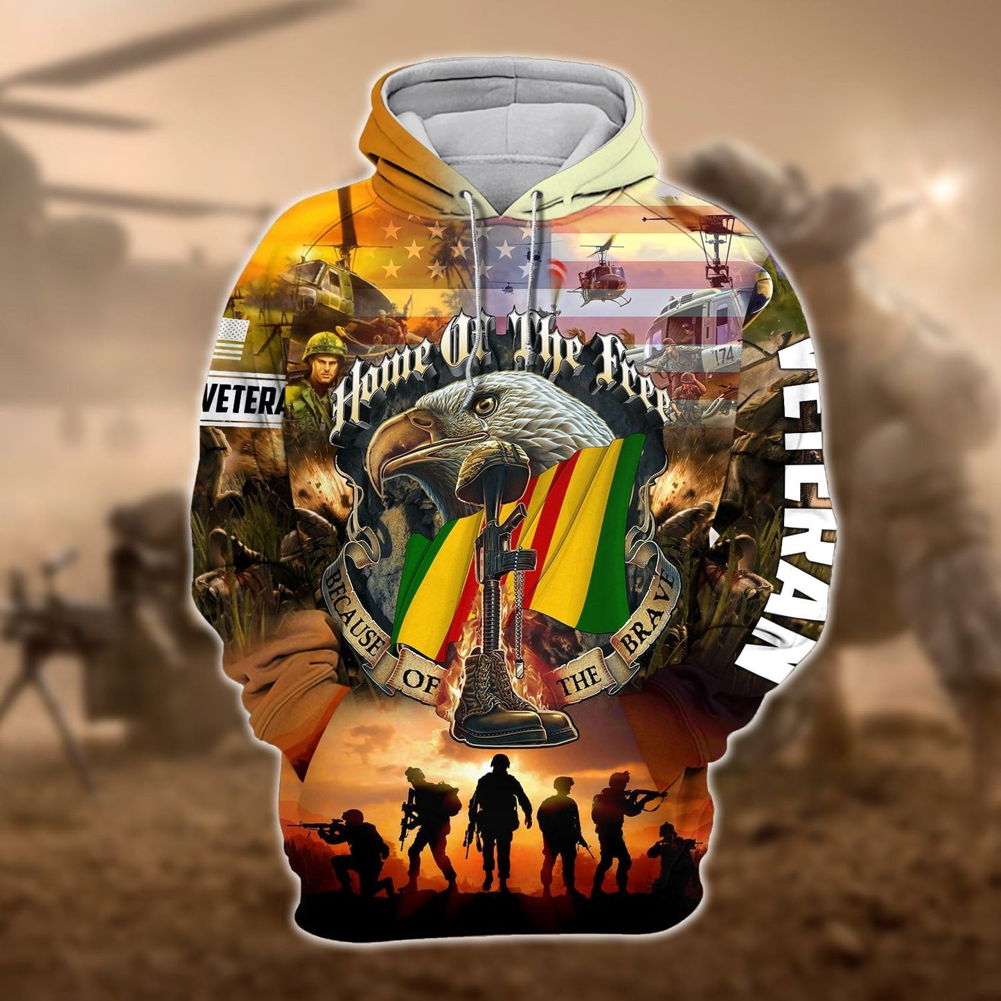 Frenzidea Proud To Have Served Vietnam Veteran Zip Hoodie