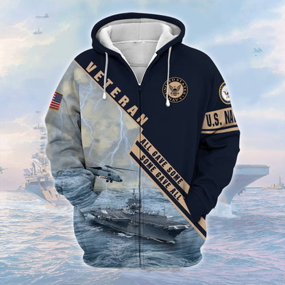 Frenzidea Premium U.S. Navy Veteran Zip Hoodie