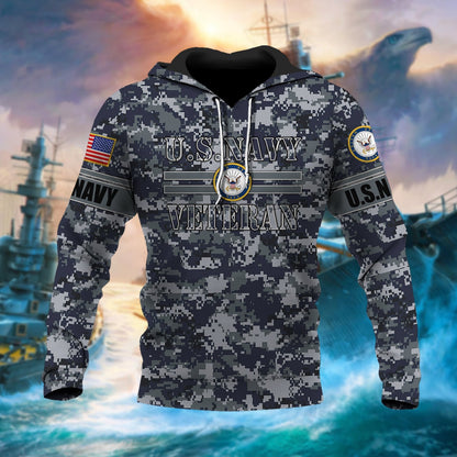 Frenzidea Premium U.S Multiple Service Veteran Hoodie