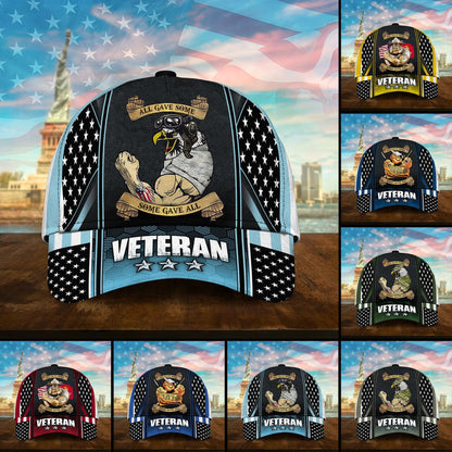 BlueJose Premium U.S Multiple Service Veteran 3D Cap PVC240201