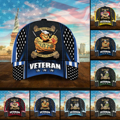 BlueJose Premium U.S Multiple Service Veteran 3D Cap PVC240201