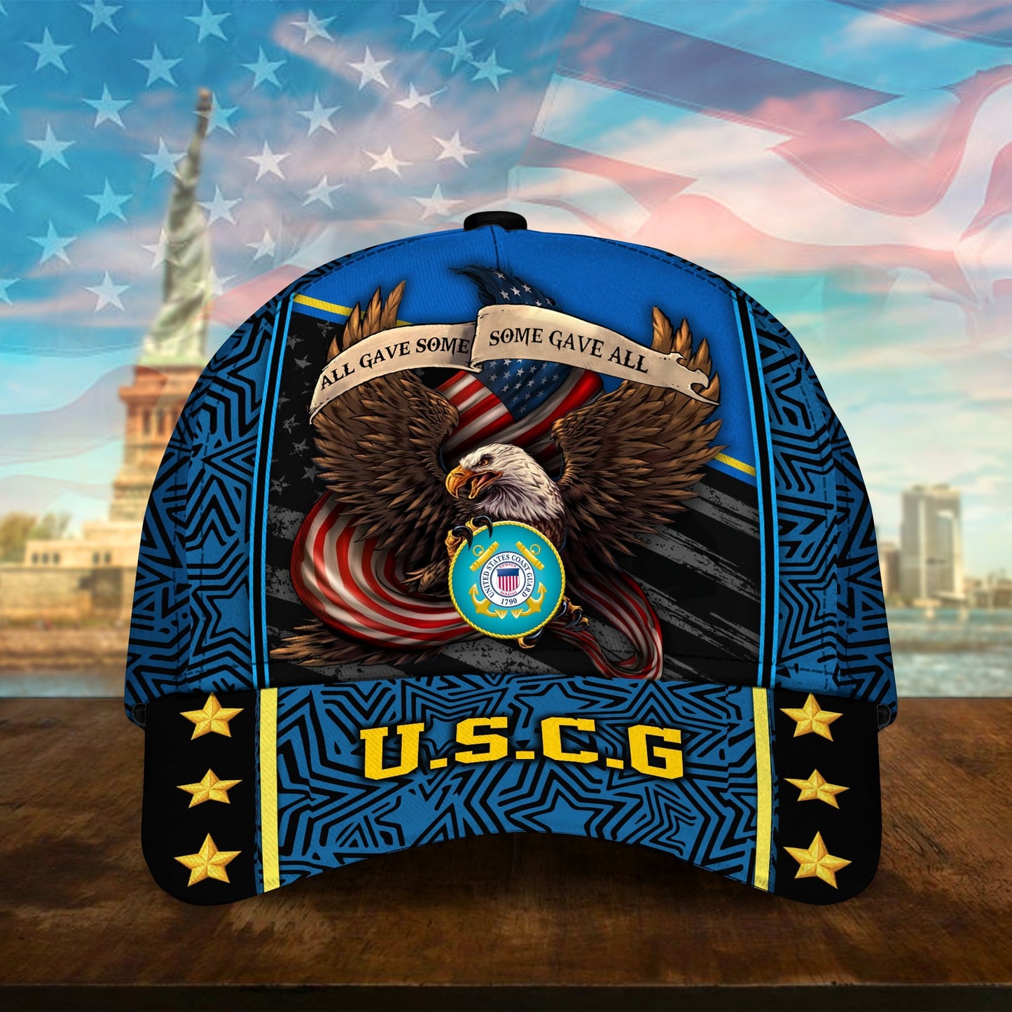 BlueJose Premium U.S Multiple Service Veteran 3D Cap PVC280201