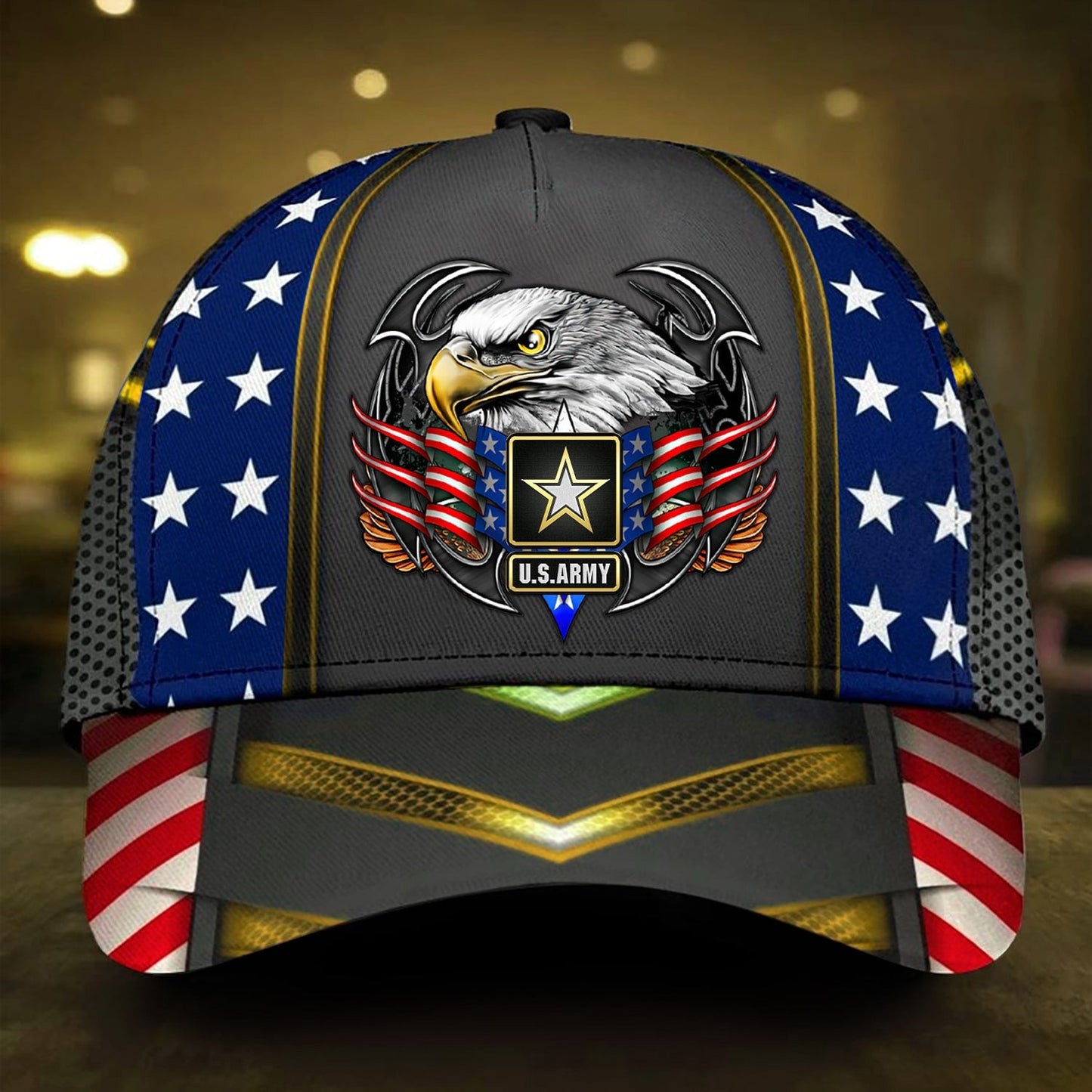 BlueJose Premium U.S Multiple Service Veteran 3D Cap PVC080304