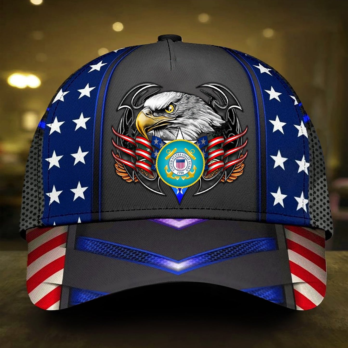 BlueJose Premium U.S Multiple Service Veteran 3D Cap PVC080304