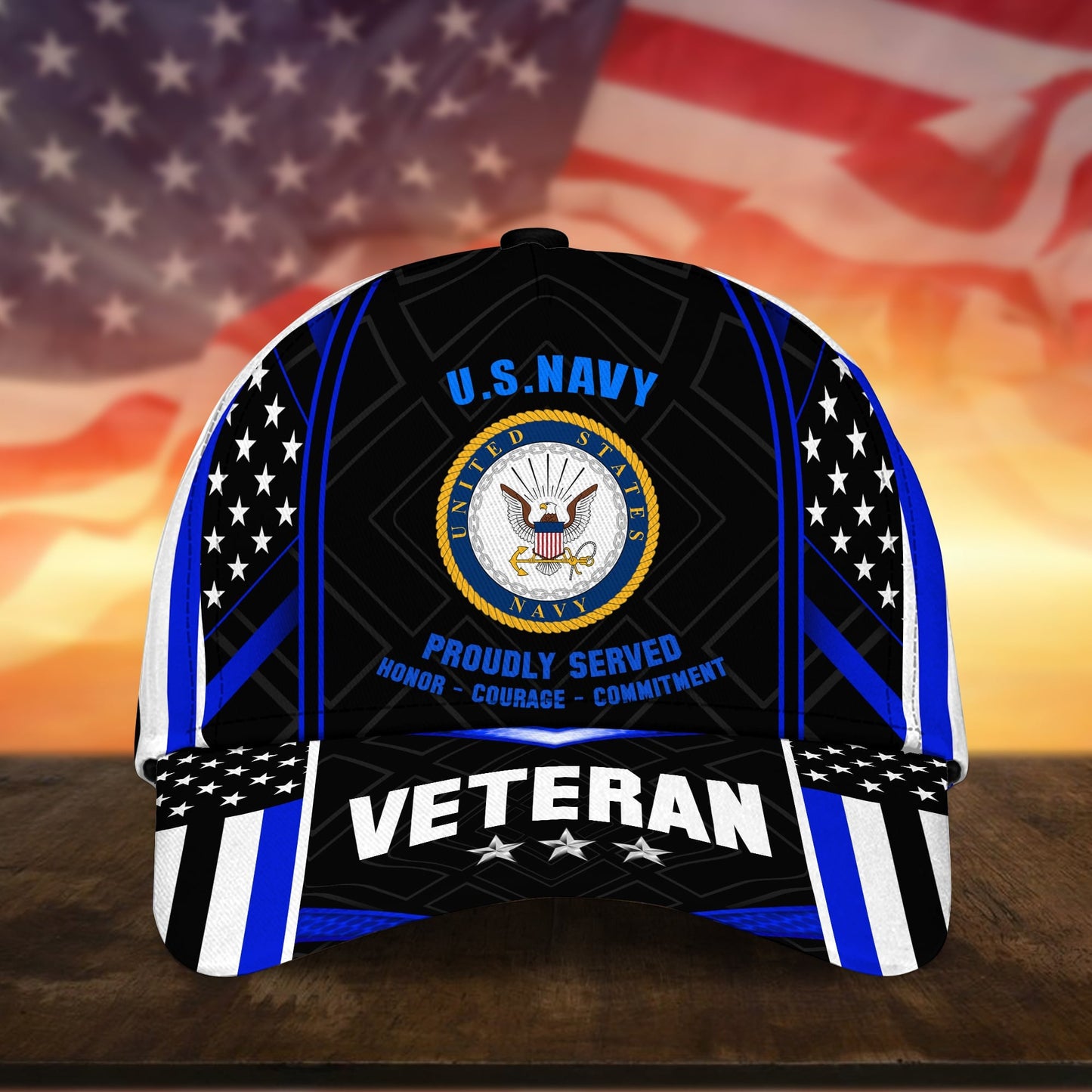 BlueJose Premium U.S Multiple Service Veteran 3D Cap PVC260403