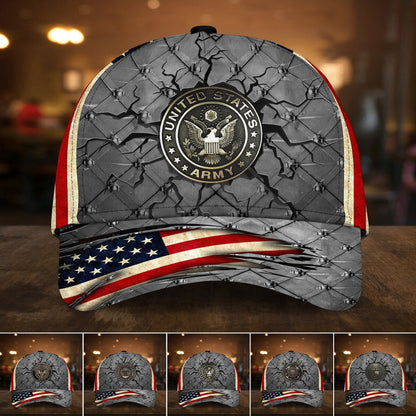 BlueJose Premium U.S Veteran 3D Cap Flag USA Printed PVC240602
