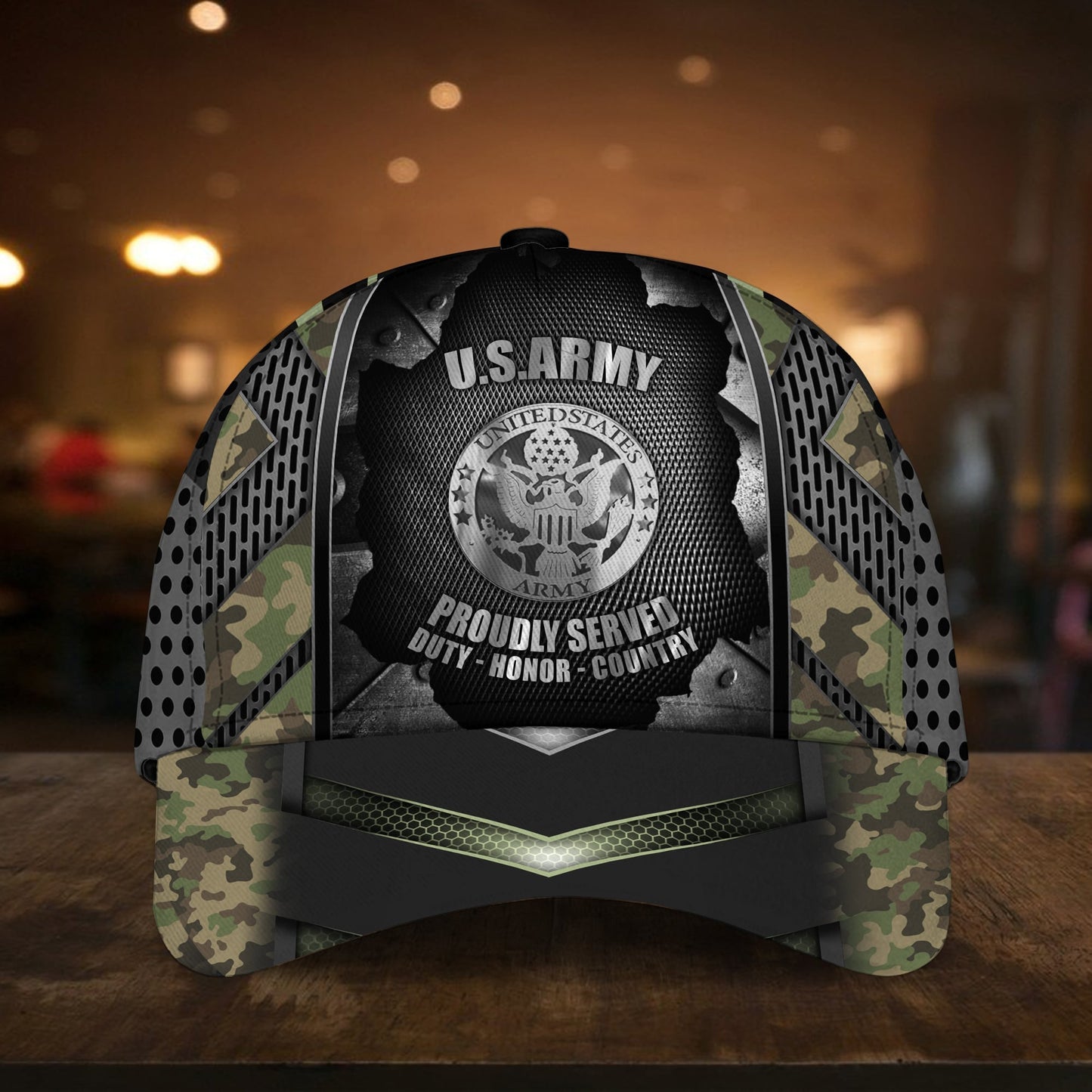 BlueJose Camo Soldiers Multiservice U.S Veteran Cap PVC270603