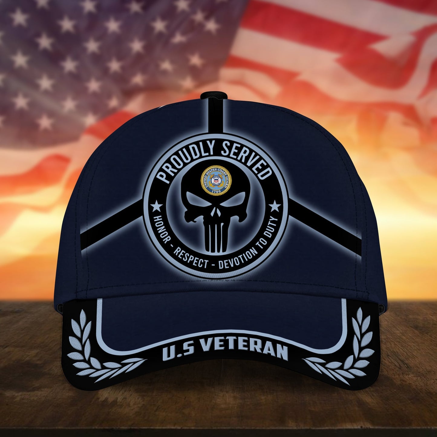 BlueJose Badass Puniskull Multiservice U.S Veteran Cap NPVC150503