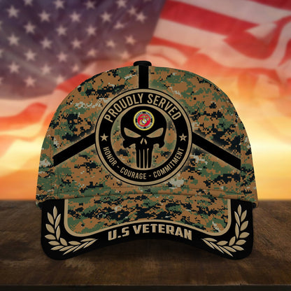 BlueJose Badass Puniskull Multiservice U.S Veteran Cap NPVC150503