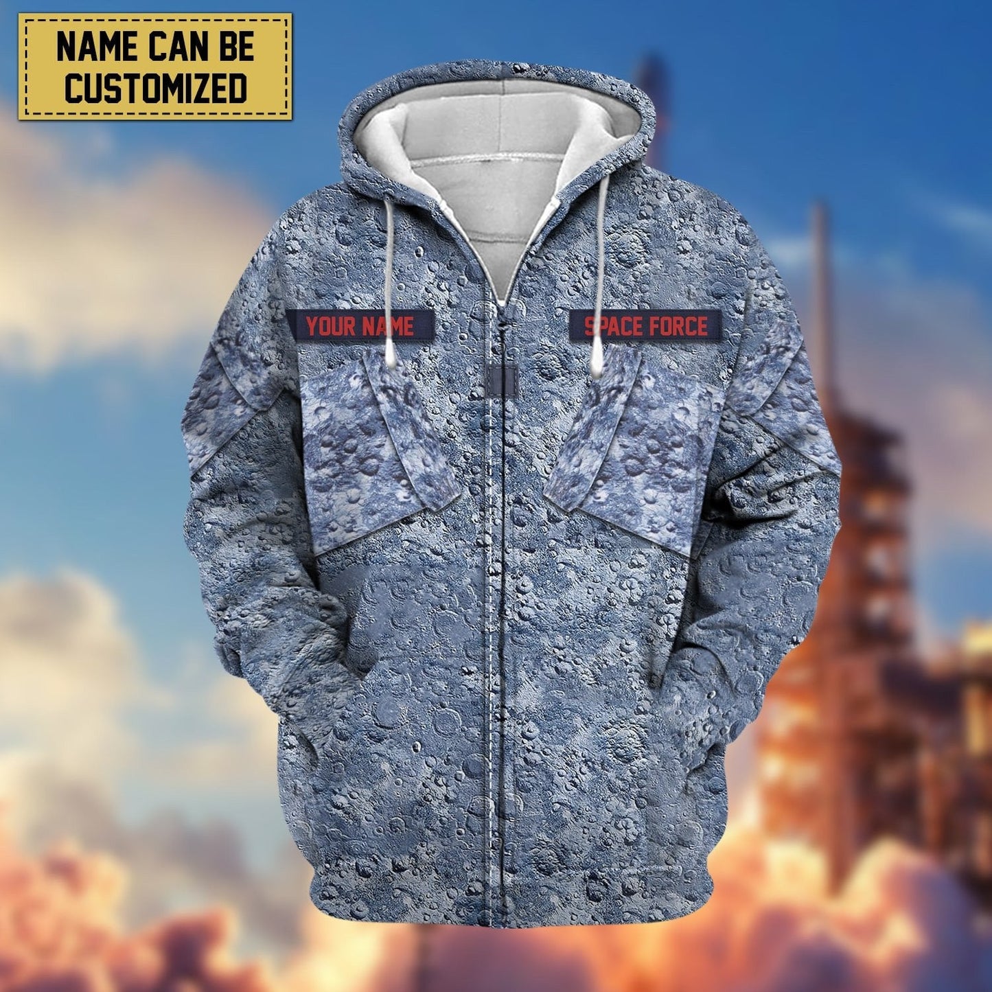 Frenzidea Premium Personalised US Veteran Zip Hoodie