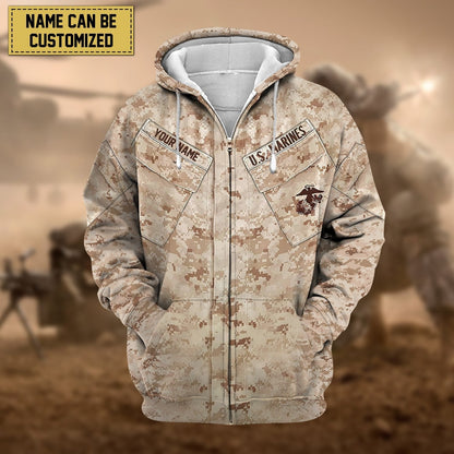 Frenzidea Premium Personalised US Veteran Zip Hoodie