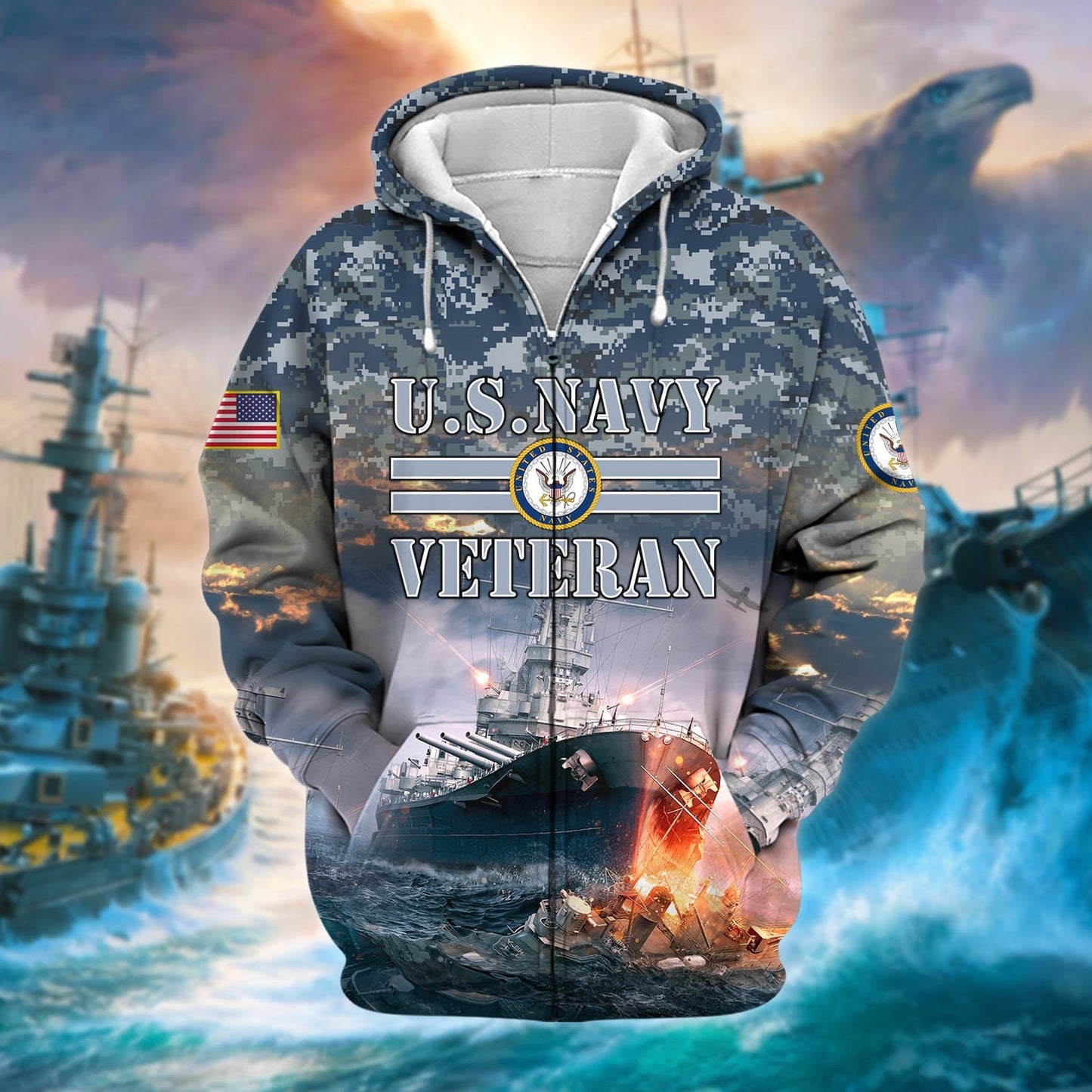 Frenzidea Premium Proud To Be A US Navy Veteran