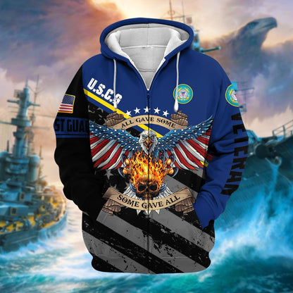 Frenzidea Premium Eagle US Veteran Zip Hoodie