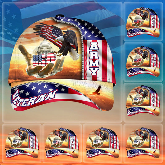 BlueJose Unique American Patriot US Veteran Cap NPVC070603