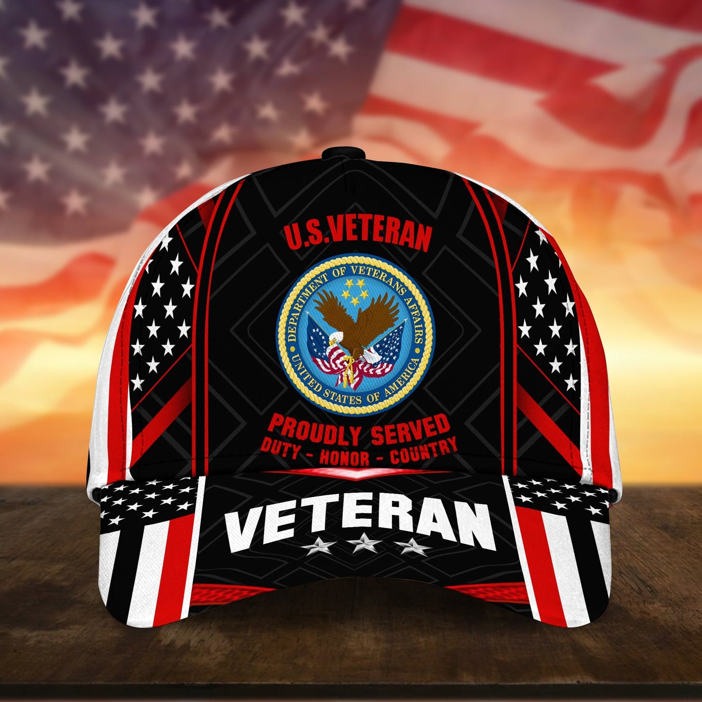 BlueJose Premium U.S Multiple Service Veteran 3D Cap NPVC260403