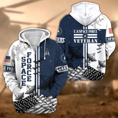 Frenzidea Premium Proudly Served US Veteran Zip Hoodie