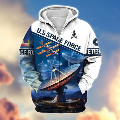 Frenzidea Premium Proudly Served US Veteran Zip Hoodie