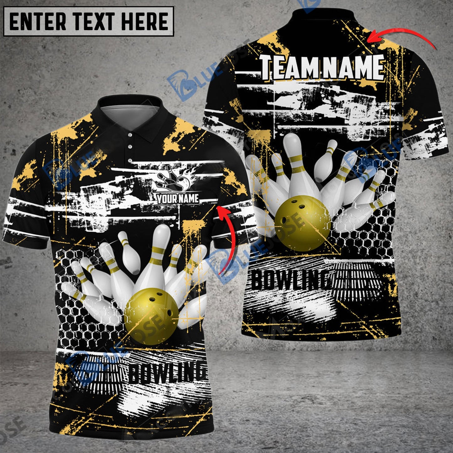 frenzidea Bowling And Pins Breaks Spacetime Customized Name 3D Shirt (4 Colors)