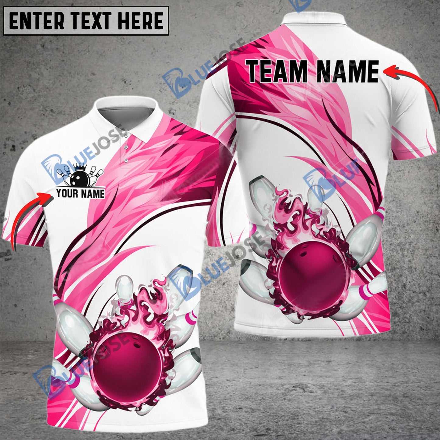 frenzidea Bowling And Pins Eternal Flame Customized Name 3D Shirt (4 Colors)