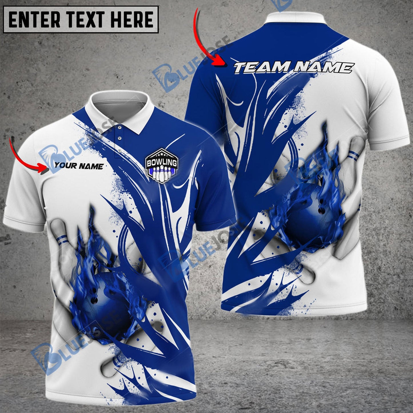 frenzidea Bowling And Pins Hell Fire Customized Name 3D Shirt (4 Colors)