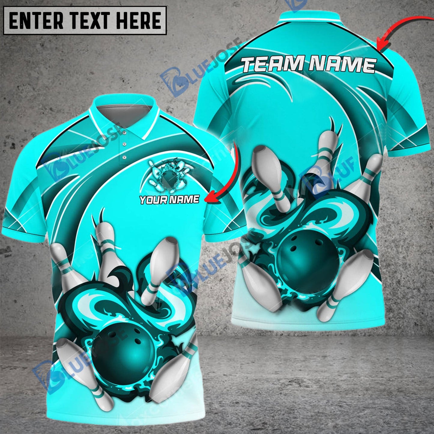 frenzidea Bowling And Pins Super Strong Throw Customized Name 3D Shirt (4 Colors)