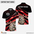 Frenzidea Darts Target Gold Flash Personalized Name, Team Name Shirt (4 Colors)