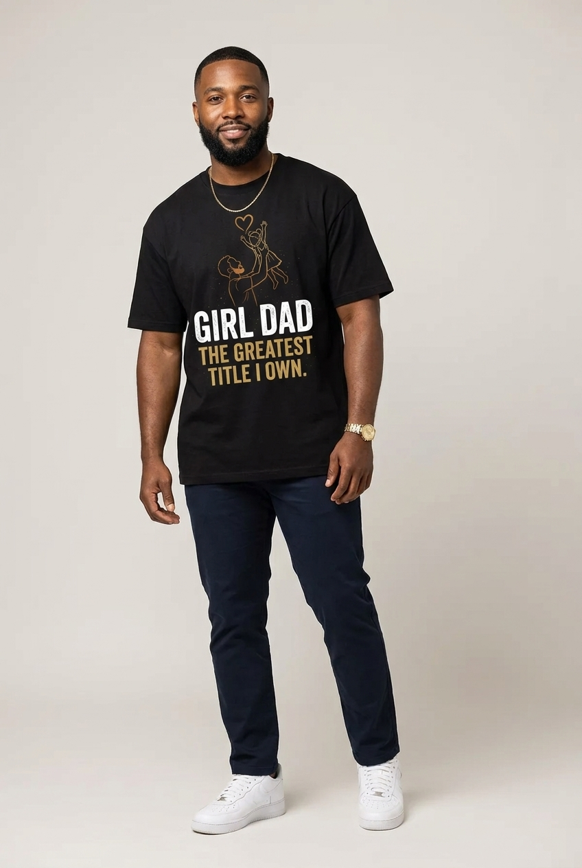Black Dad & Daughter Bond: The Greatest Title Graphic T-Shirt - RootednLoud