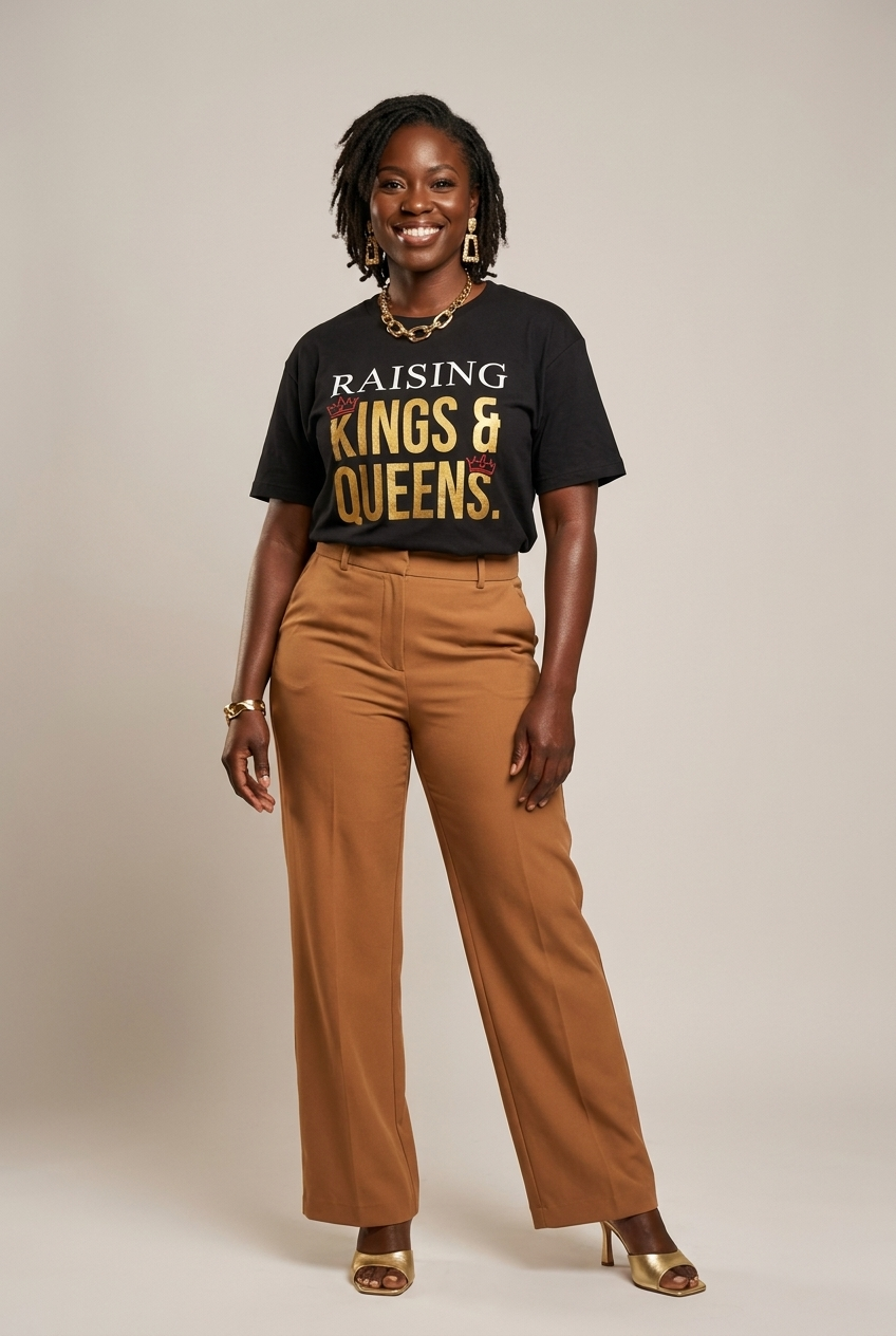 Raising Kings And Queens: Proud Black Parents Graphic T-Shirt - RootednLoud