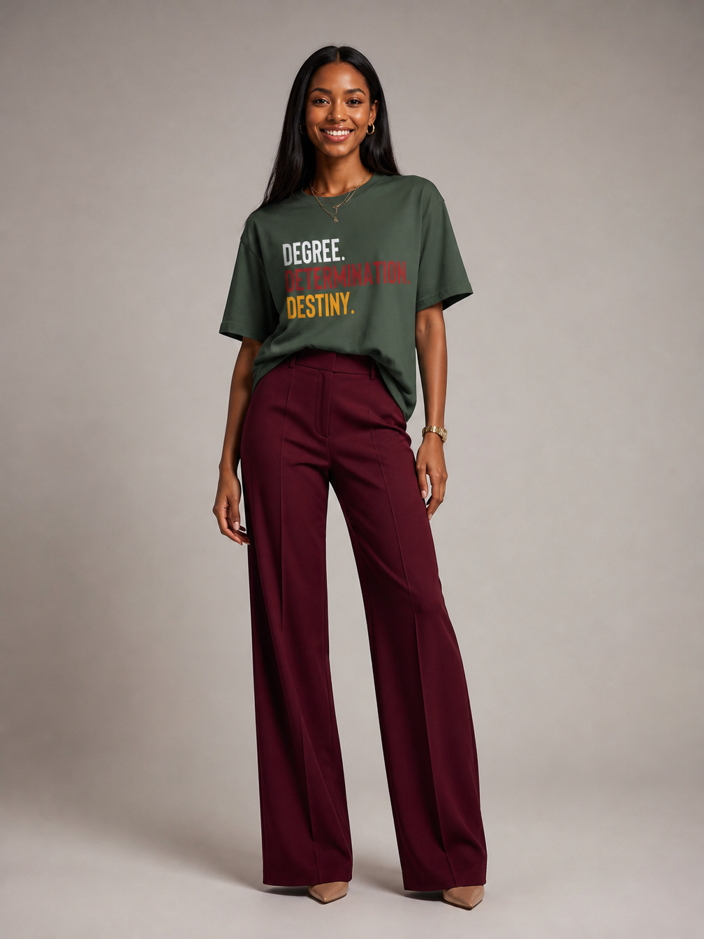 Degree Determination Destiny: Black Excellence Graduation Graphic T-Shirt - RootednLoud