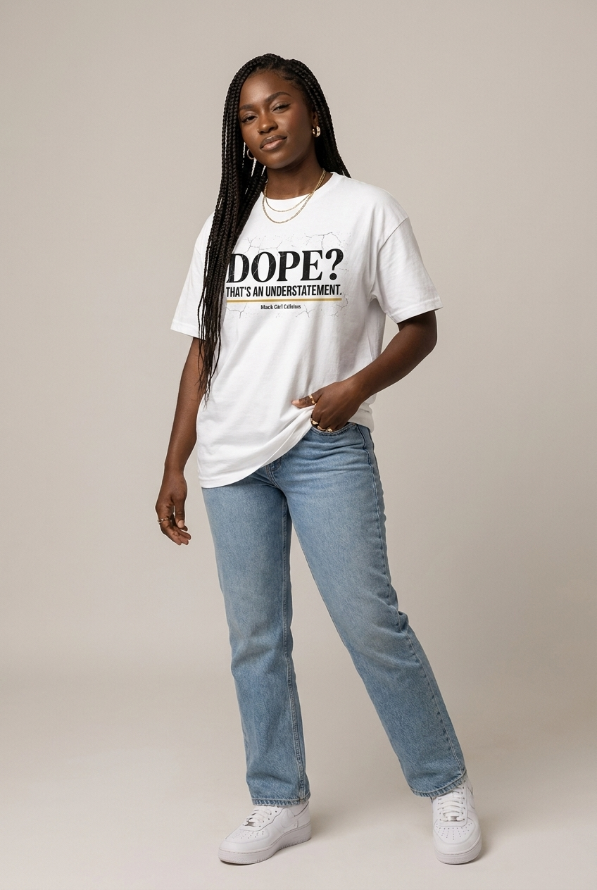 Dope? That's An Understatement: Black Girl Edition Graphic T-Shirt - RootednLoud