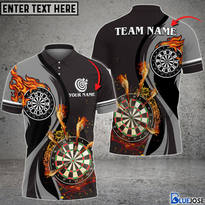 Frenzidea Dart Fire Personalized Name, Team Name 3D Shirt (6 Colors)
