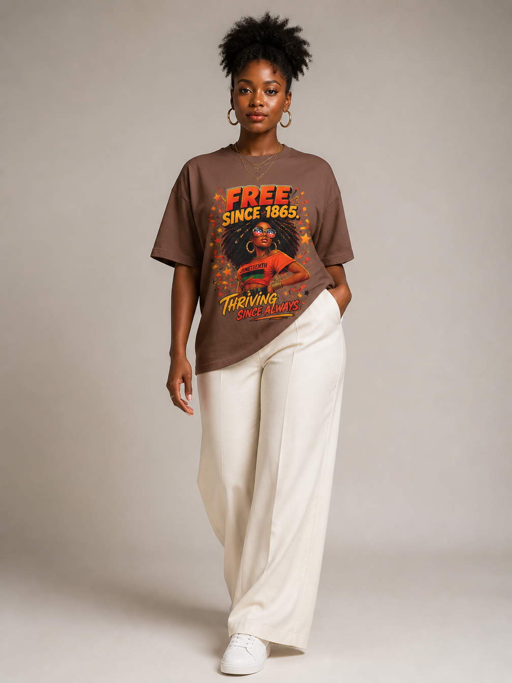 Thriving Since Always: Free Since 1865 Juneteenth Graphic T-Shirt - RootednLoud