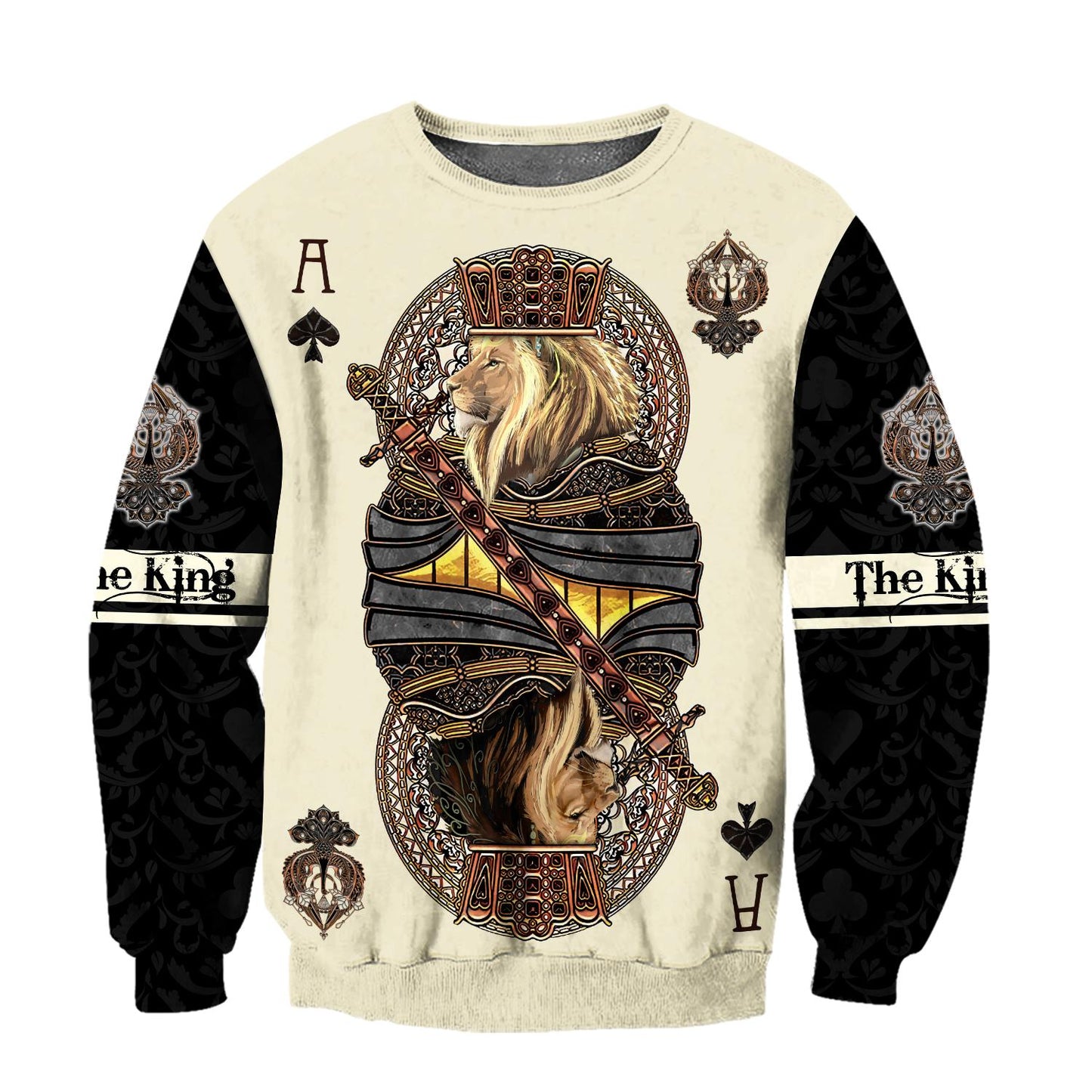 Frenzidea King Ace Spade Lion Poke Polo Shirt
