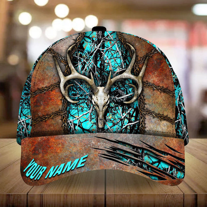 Frenzidea Skull Deer Hunting Steel Pattern Personalized Cap
