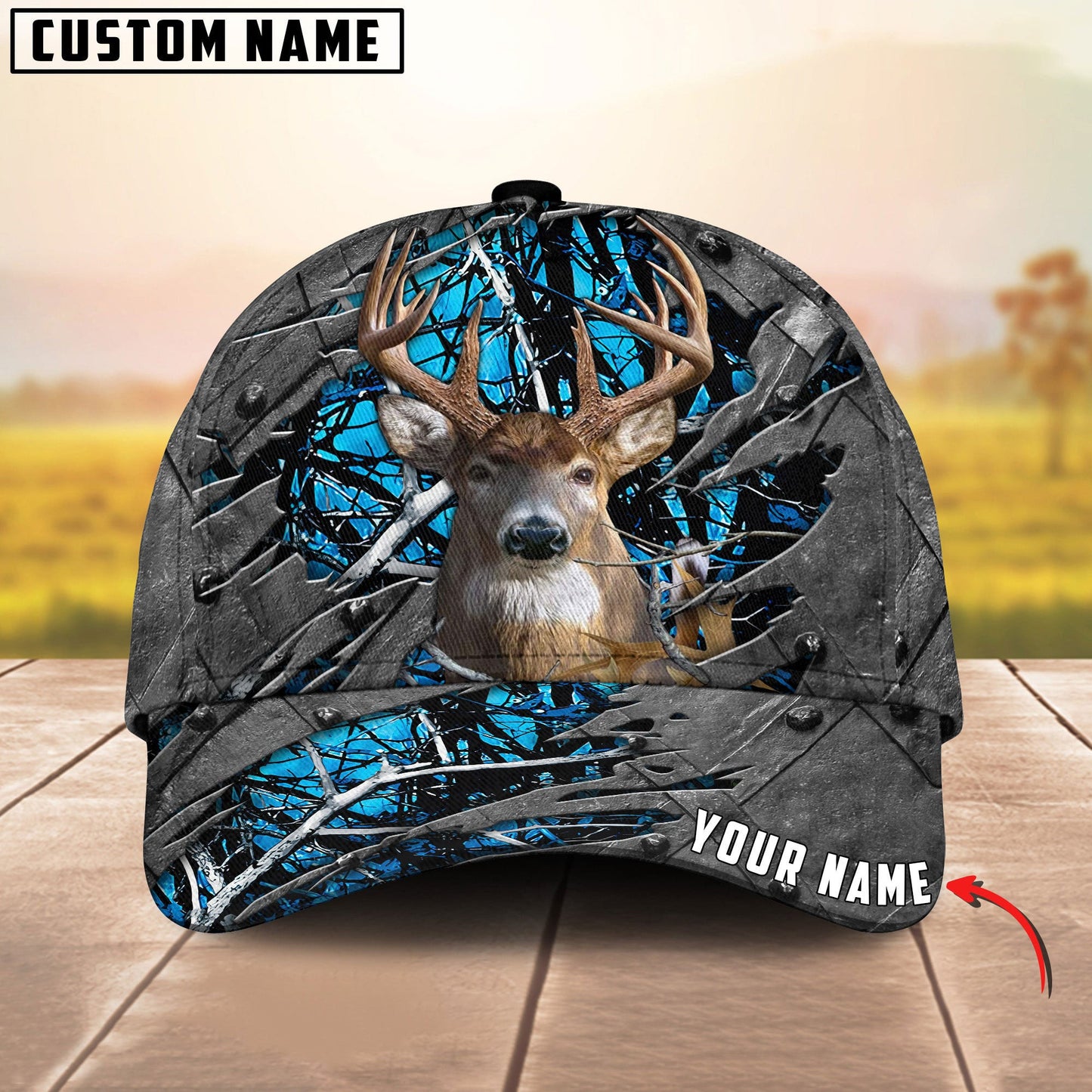 Frenzidea Deer Hunter Hunting Multicolor Personalized Cap