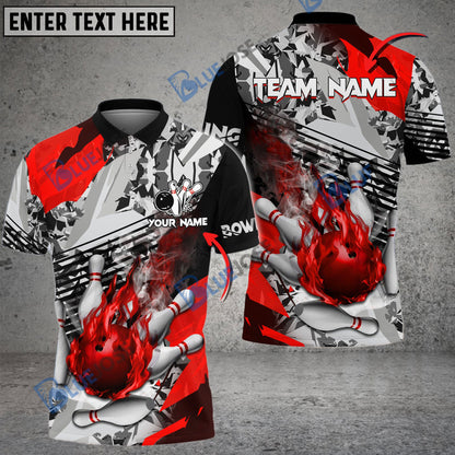 frenzidea Bowling And Pins Apollo Sun Customized Name 3D Shirt (4 Colors)