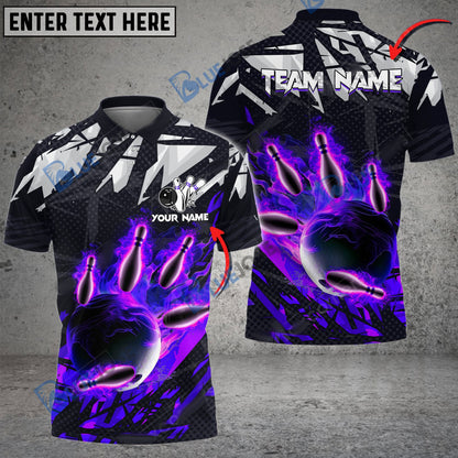 frenzidea Bowling And Pins Ares Heat Customized Name 3D Shirt (4 Colors)