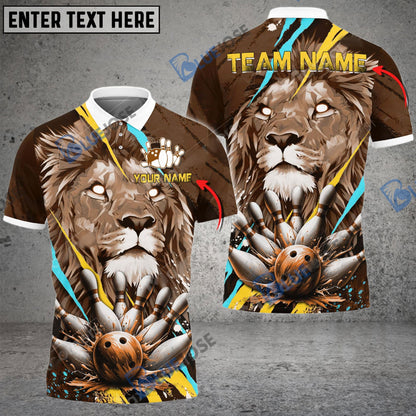 Frenzidea Bowling And Pins Legend Of The Lion King Customized Name 3D Shirt (4 Colors)