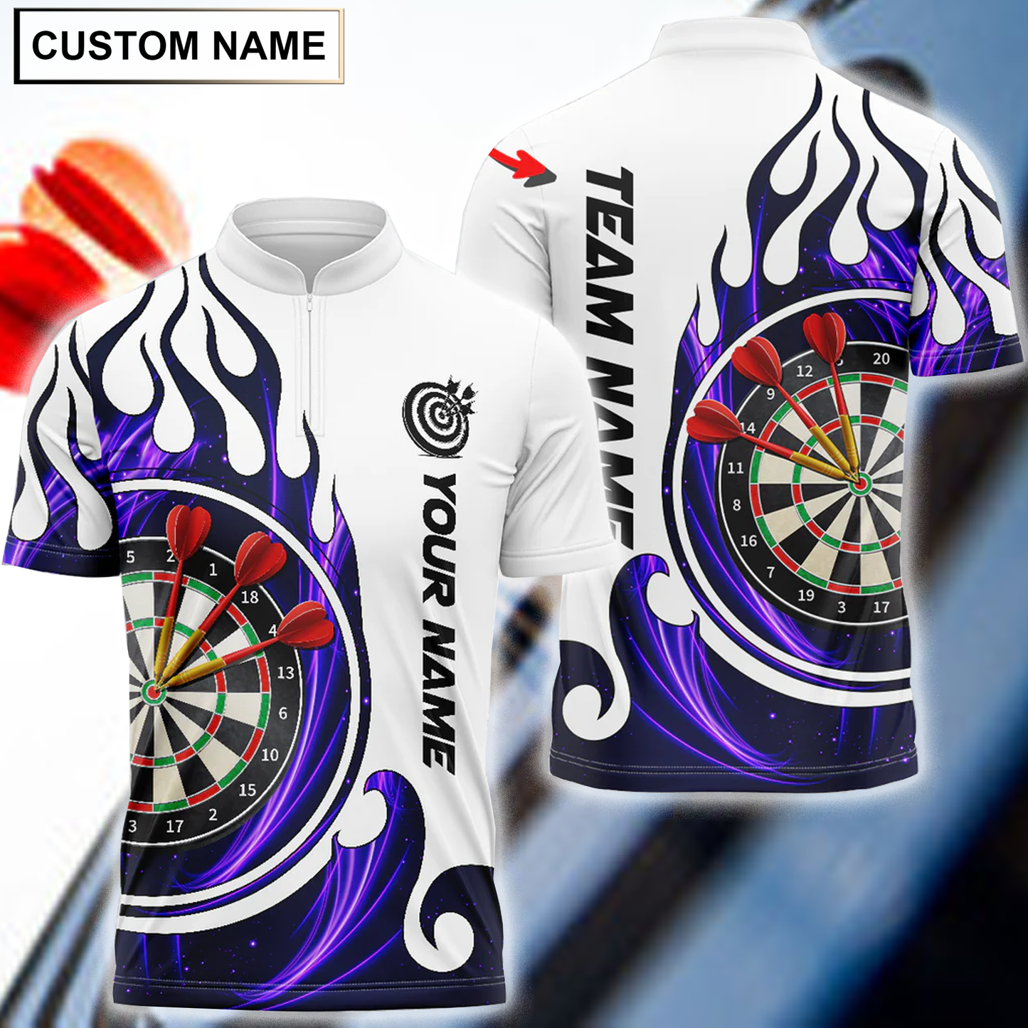 Frenzidea Fire Blaster Darts Personalized Name, Team Name 3D Shirt (4 Colors)