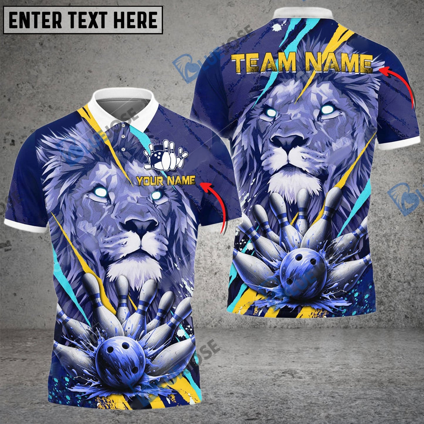 Frenzidea Bowling And Pins Legend Of The Lion King Customized Name 3D Shirt (4 Colors)