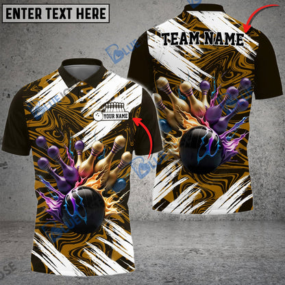 frenzidea Bowling And Pins Disturbance Of The Magnetic Field Customized Name 3D Shirt (4 Colors)