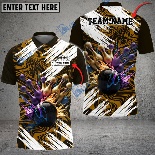 frenzidea Bowling And Pins Disturbance Of The Magnetic Field Customized Name 3D Shirt (4 Colors)