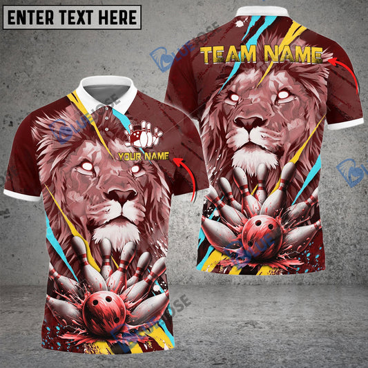 Frenzidea Bowling And Pins Legend Of The Lion King Customized Name 3D Shirt (4 Colors)