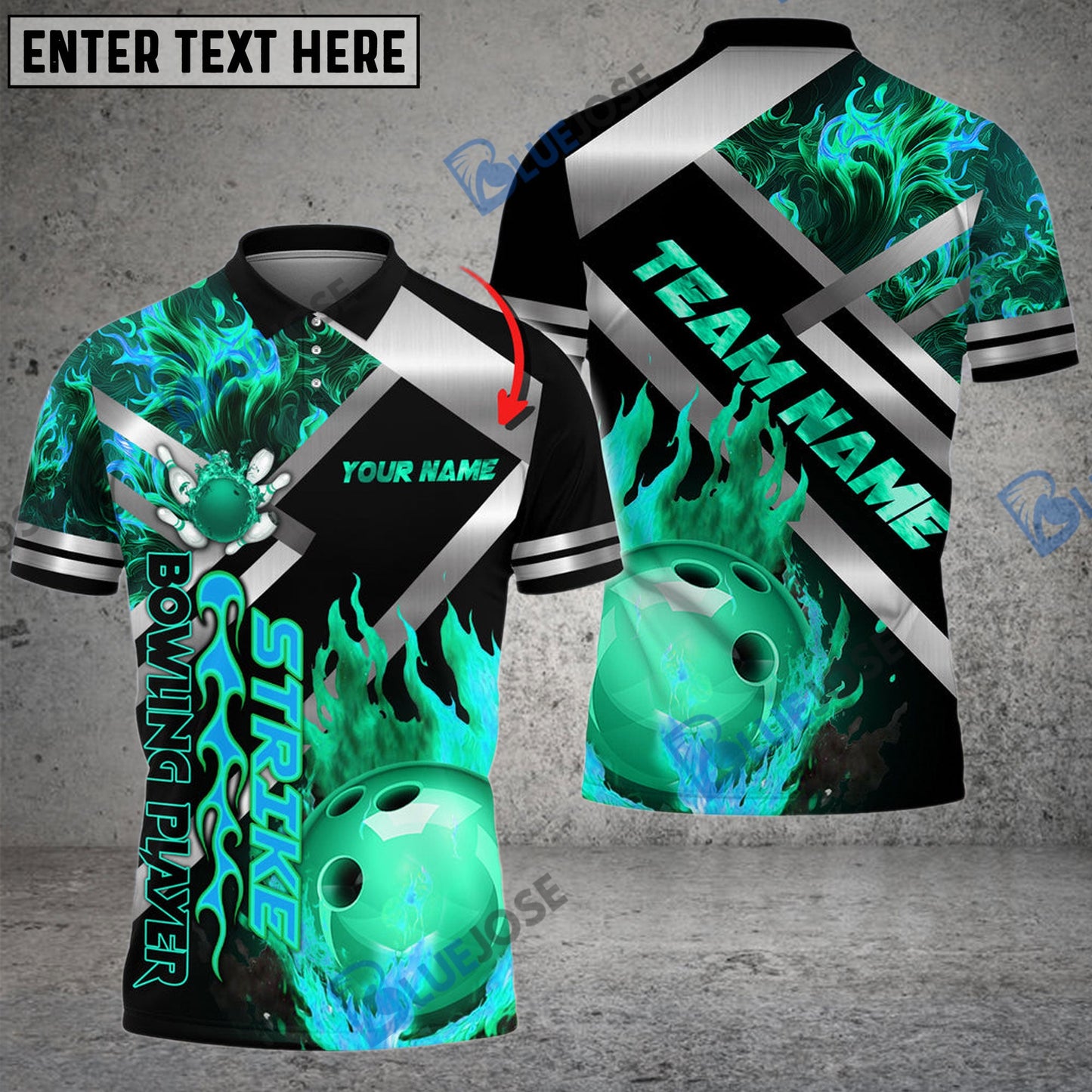 Frenzidea Bowling And Pins Magic Collision Customized Name 3D Shirt (4 Colors)