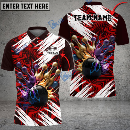 frenzidea Bowling And Pins Disturbance Of The Magnetic Field Customized Name 3D Shirt (4 Colors)