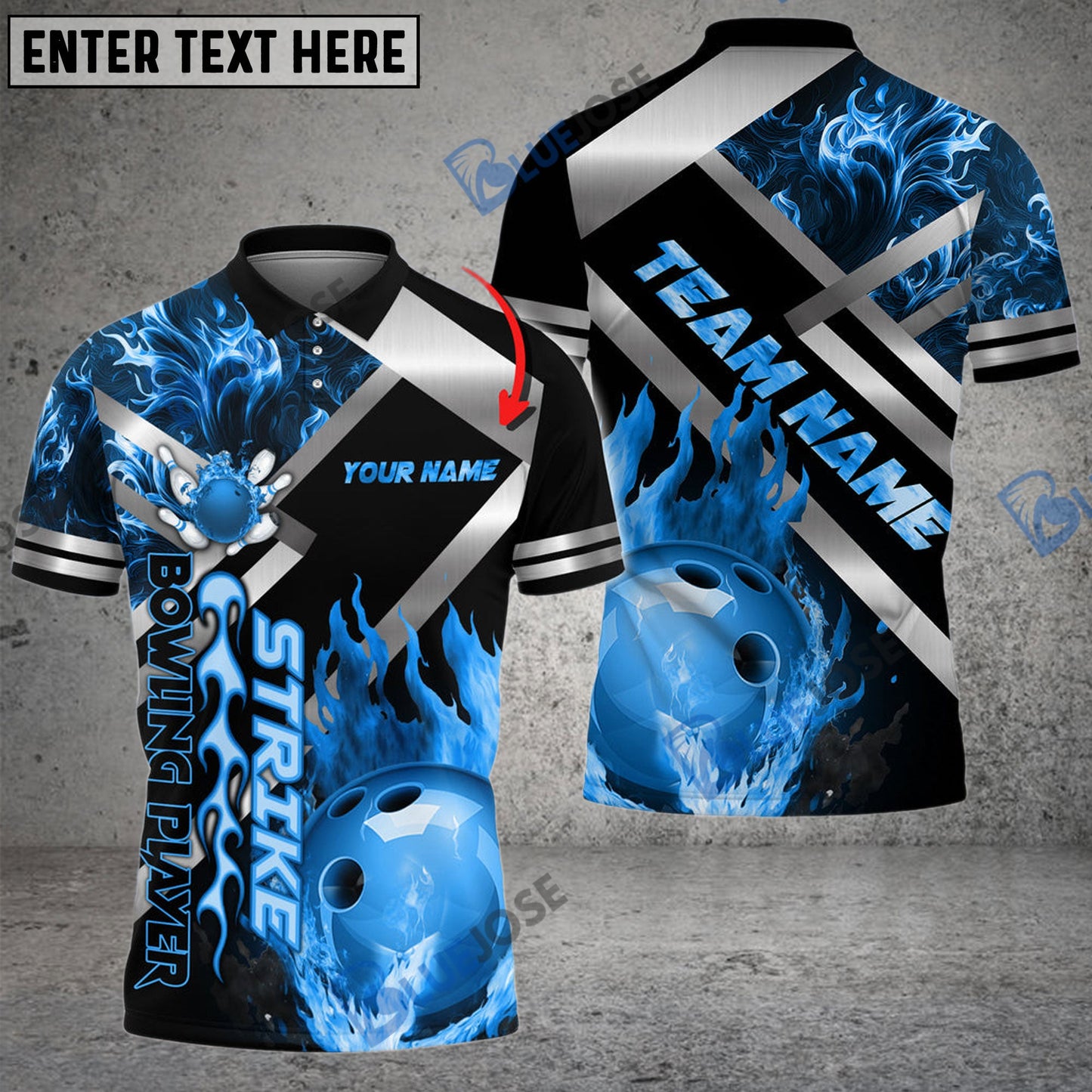 Frenzidea Bowling And Pins Magic Collision Customized Name 3D Shirt (4 Colors)