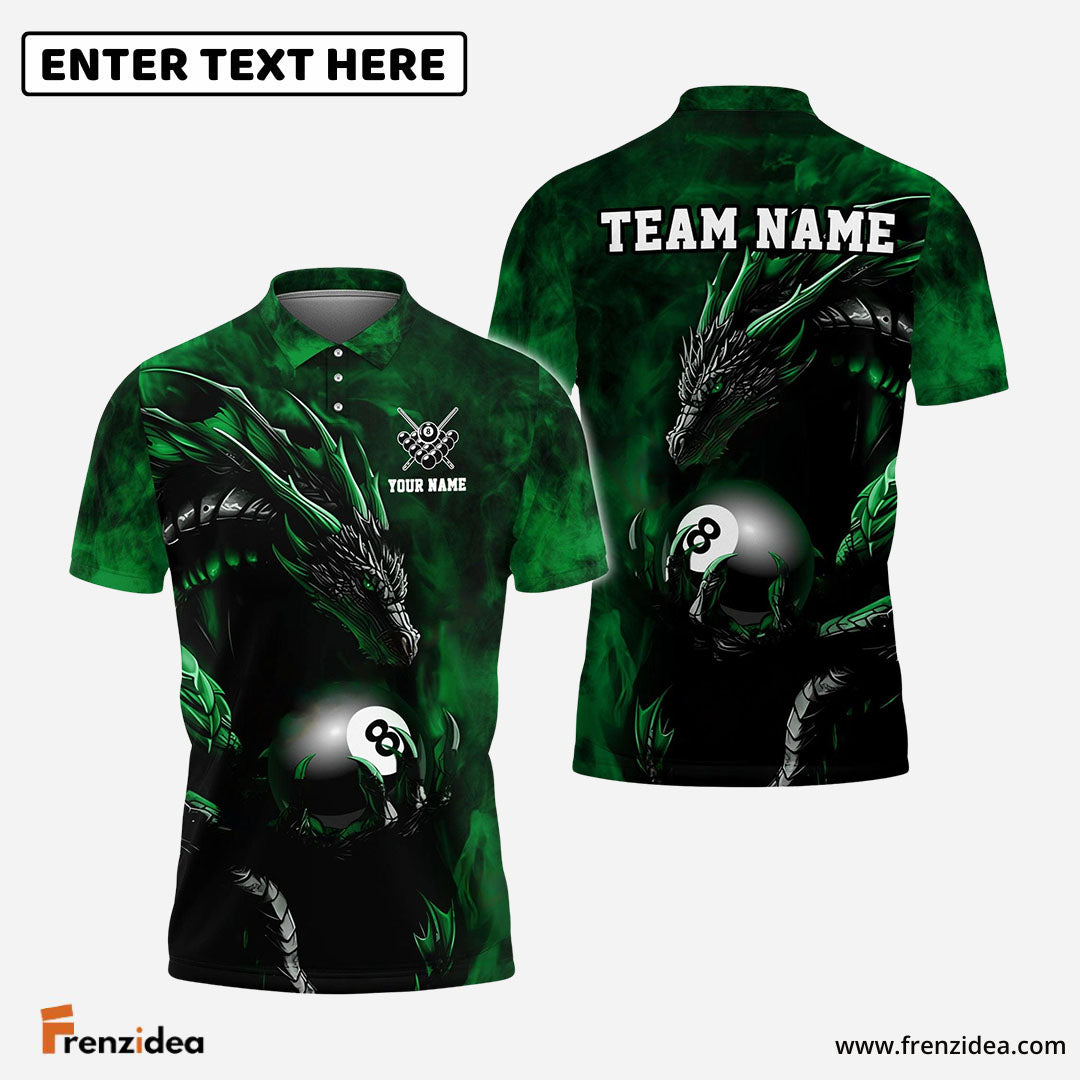 Frenzidea Billiards Ball 8 Aero Dragon Personalized Name, Team Name Unisex Shirt ( 4 Colors )