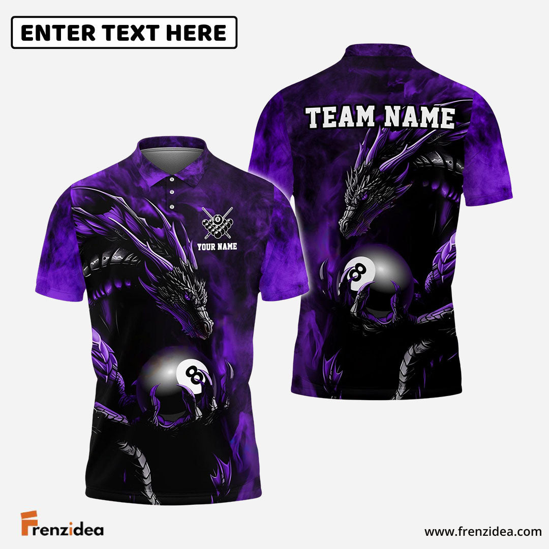 Frenzidea Billiards Ball 8 Aero Dragon Personalized Name, Team Name Unisex Shirt ( 4 Colors )