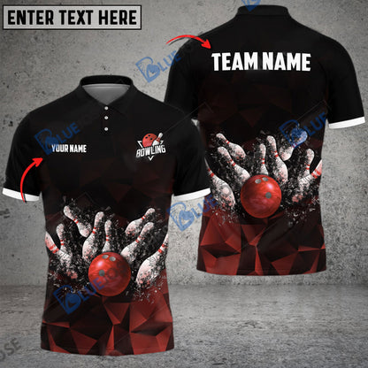 frenzidea Bowling And Pins Destroy The Universe Customized Name 3D Shirt (4 Colors)