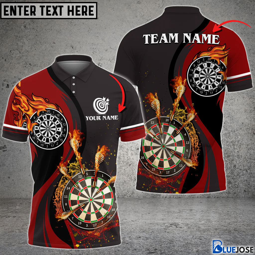 Frenzidea Dart Fire Personalized Name, Team Name 3D Shirt (6 Colors)